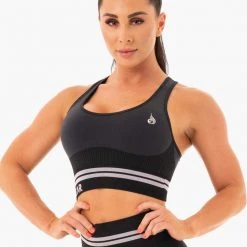 Ryderwear Freestyle Seamless Longline Sports Bra - Black 8 Ryderwear Freestyle Seamless Longline Sports Bra - Black