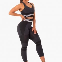 Ryderwear Freestyle Seamless Longline Sports Bra - Black 11 Ryderwear Freestyle Seamless Longline Sports Bra - Black