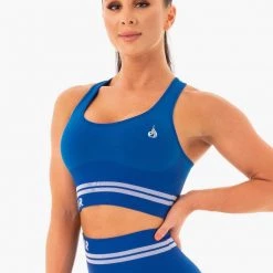 Ryderwear Freestyle Seamless Longline Sports Bra - Blue