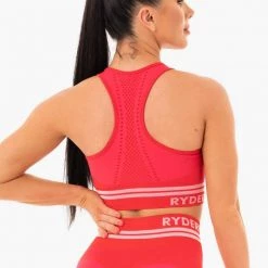 Ryderwear Freestyle Seamless Longline Sports Bra - Red