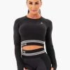 Ryderwear Freestyle Seamless Long Sleeve Crop - Black