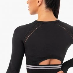 Ryderwear Freestyle Seamless Long Sleeve Crop - Black