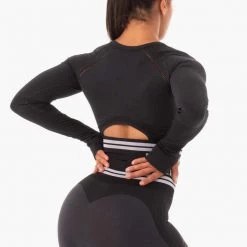 Ryderwear Freestyle Seamless Long Sleeve Crop - Black