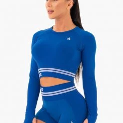 Ryderwear Freestyle Seamless Long Sleeve Crop - Blue