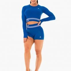 Ryderwear Freestyle Seamless Long Sleeve Crop - Blue