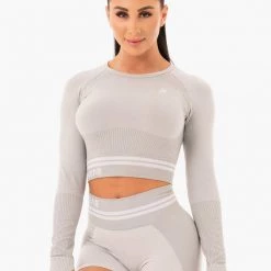 Ryderwear Freestyle Seamless Long Sleeve Crop - Grey