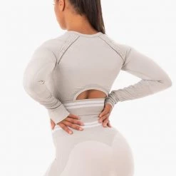 Ryderwear Freestyle Seamless Long Sleeve Crop - Grey