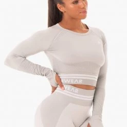 Ryderwear Freestyle Seamless Long Sleeve Crop - Grey