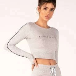 Ryderwear BSX Cropped Sweater - Grey Marle