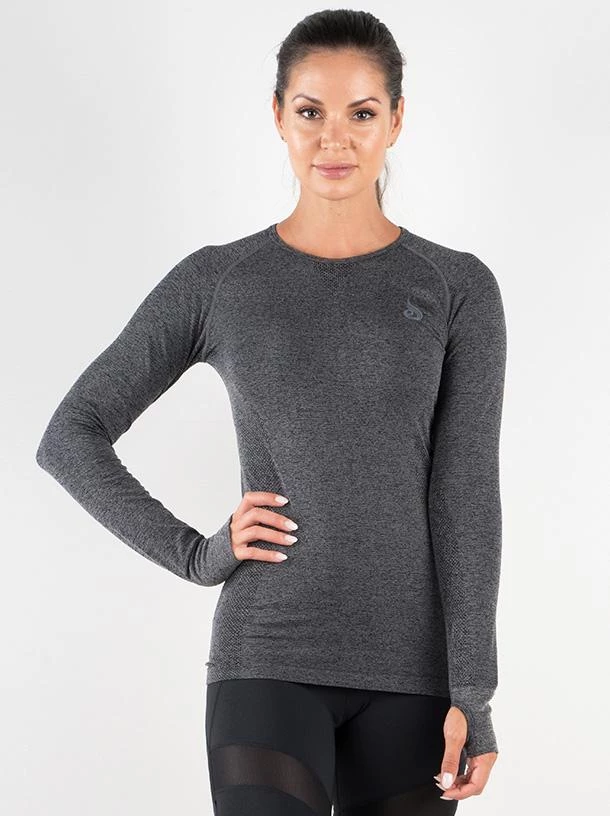 Ryderwear Seamless Long Sleeve - Charcoal Marle 3 Ryderwear Seamless Long Sleeve - Charcoal Marle