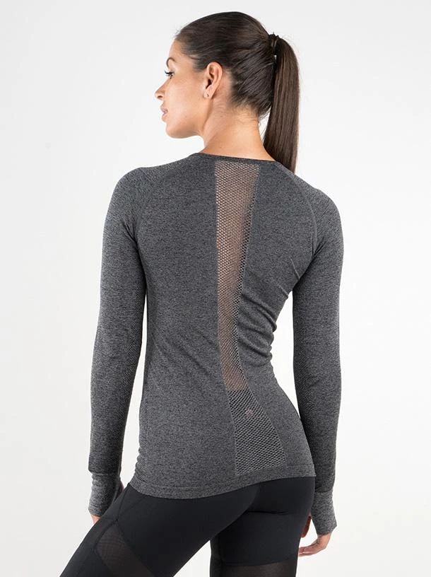 Ryderwear Seamless Long Sleeve - Charcoal Marle 5 Ryderwear Seamless Long Sleeve - Charcoal Marle
