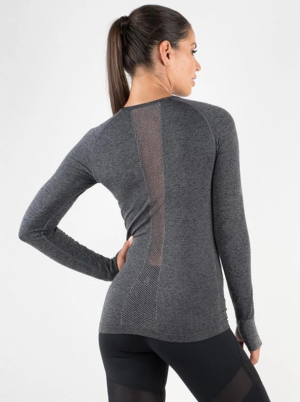 Ryderwear Seamless Long Sleeve - Charcoal Marle 7 Ryderwear Seamless Long Sleeve - Charcoal Marle