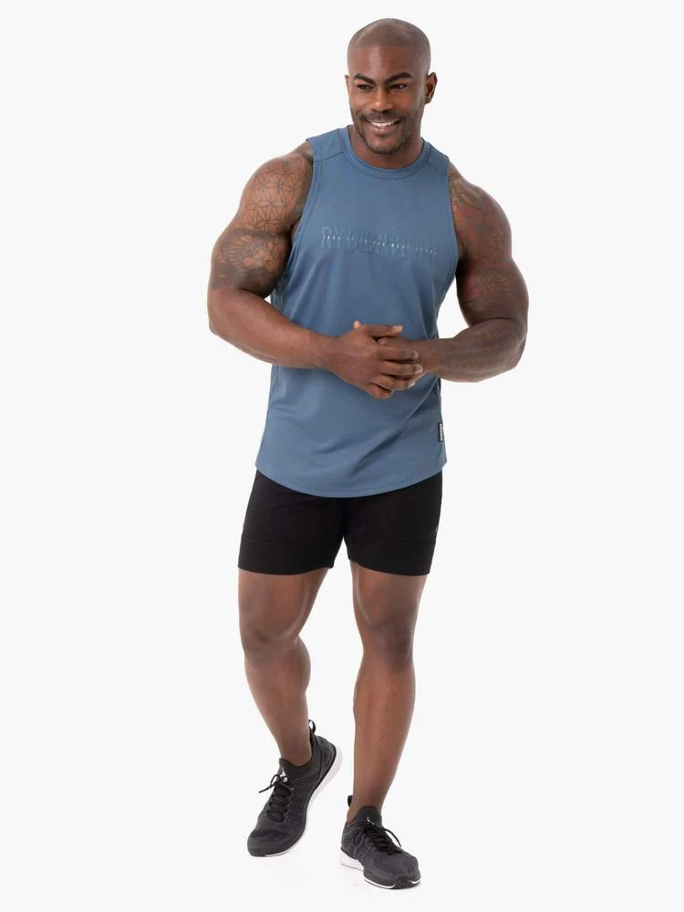 Ryderwear Energy Mesh Baller Tank - Steel Blue 2 Ryderwear Energy Mesh Baller Tank - Steel Blue