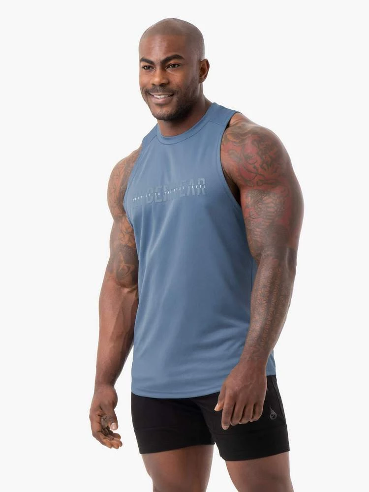 Ryderwear Energy Mesh Baller Tank - Steel Blue 3 Ryderwear Energy Mesh Baller Tank - Steel Blue