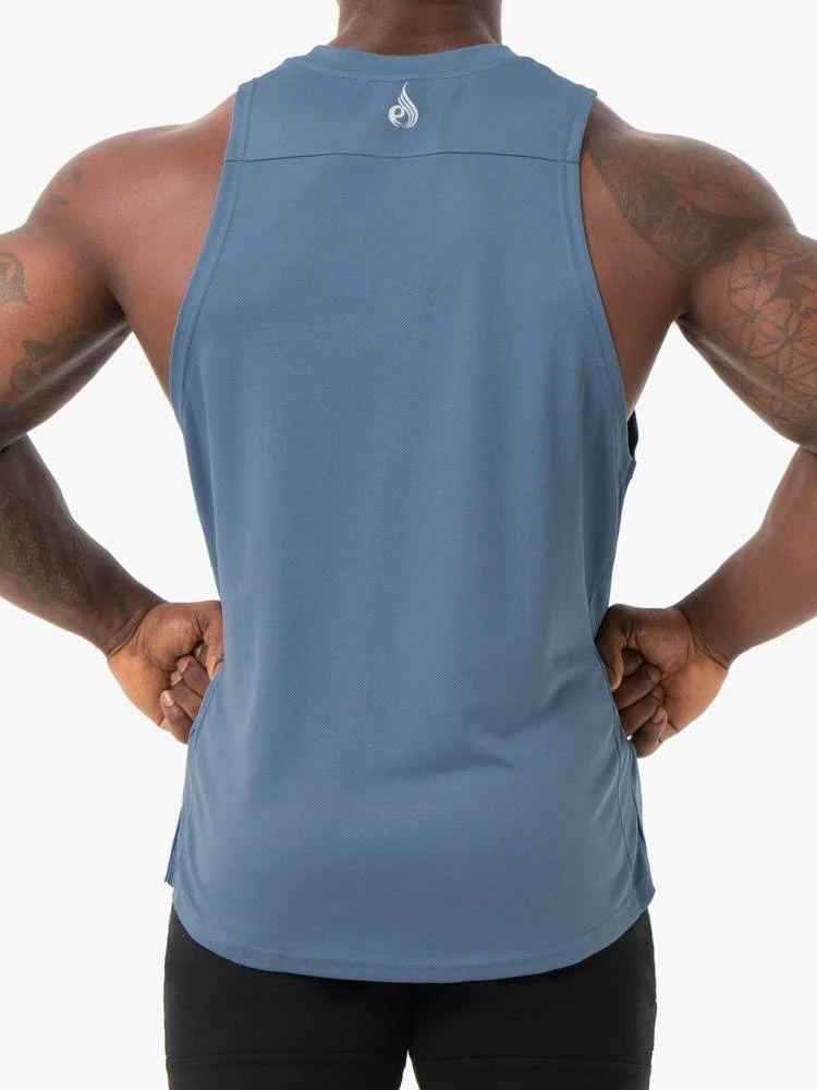 Ryderwear Energy Mesh Baller Tank - Steel Blue 4 Ryderwear Energy Mesh Baller Tank - Steel Blue