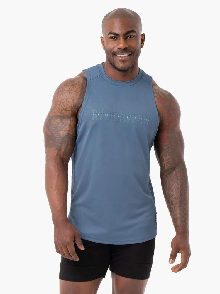 Ryderwear Energy Mesh Baller Tank - Steel Blue 5 Ryderwear Energy Mesh Baller Tank - Steel Blue