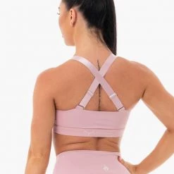 Ryderwear Collide Mesh Contour Sports Bra - Dusty Pink