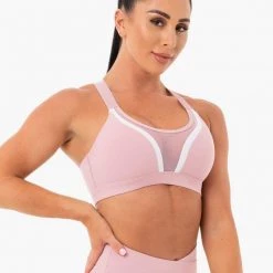 Ryderwear Collide Mesh Contour Sports Bra - Dusty Pink