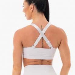 Ryderwear Collide Mesh Contour Sports Bra - Pebble Grey