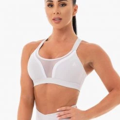 Ryderwear Collide Mesh Contour Sports Bra - Pebble Grey