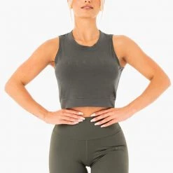 Ryderwear Motion Crop Top - Khaki