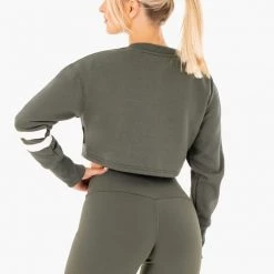 Ryderwear Motion Cropped Sweater - Khaki