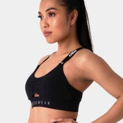 Ryderwear Pastels Scrunch Sports Bra - Black