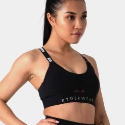 Ryderwear Pastels Scrunch Sports Bra - Black