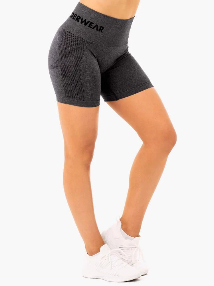 Ryderwear Seamless Staples Shorts - Charcoal Marl 4 Ryderwear Seamless Staples Shorts - Charcoal Marl