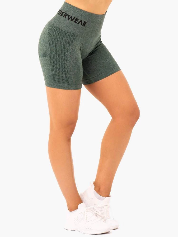 Ryderwear Seamless Staples Shorts - Forest Green Marl 4 Ryderwear Seamless Staples Shorts - Forest Green Marl