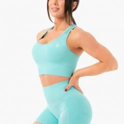 Ryderwear Seamless Staples Sports Bra - Aqua Marl