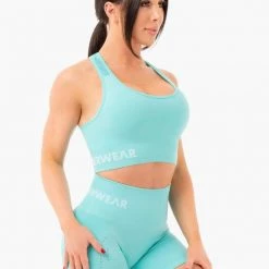 Ryderwear Seamless Staples Sports Bra - Aqua Marl
