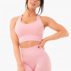 Ryderwear Seamless Staples Sports Bra - Baby Pink Marl