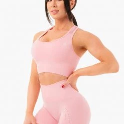 Ryderwear Seamless Staples Sports Bra - Baby Pink Marl