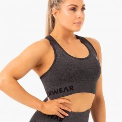 Ryderwear Seamless Staples Sports Bra - Charcoal Marl