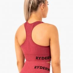 Ryderwear Seamless Staples Sports Bra - Cherry Red Marl