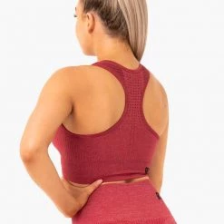 Ryderwear Seamless Staples Sports Bra - Cherry Red Marl