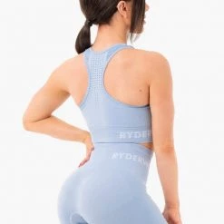 Ryderwear Seamless Staples Sports Bra - Denim Blue Marl