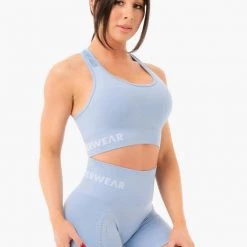 Ryderwear Seamless Staples Sports Bra - Denim Blue Marl
