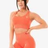Ryderwear Seamless Staples Sports Bra - Orange Marl