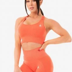 Ryderwear Seamless Staples Sports Bra - Orange Marl