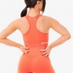 Ryderwear Seamless Staples Sports Bra - Orange Marl