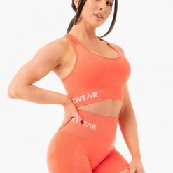 Ryderwear Seamless Staples Sports Bra - Orange Marl
