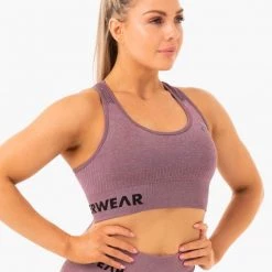 Ryderwear Seamless Staples Sports Bra - Purple Marl