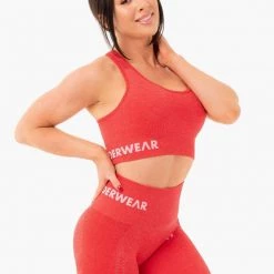 Ryderwear Seamless Staples Sports Bra - Red Marl