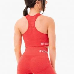 Ryderwear Seamless Staples Sports Bra - Red Marl