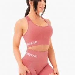Ryderwear Seamless Staples Sports Bra - Rose Pink Marl