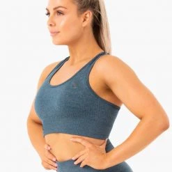 Ryderwear Seamless Staples Sports Bra - Teal Marl