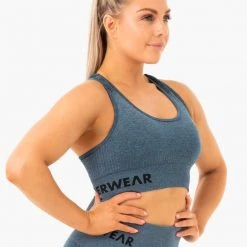 Ryderwear Seamless Staples Sports Bra - Teal Marl