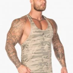 Ryderwear Camo Stringer T-Back - Tan Camo